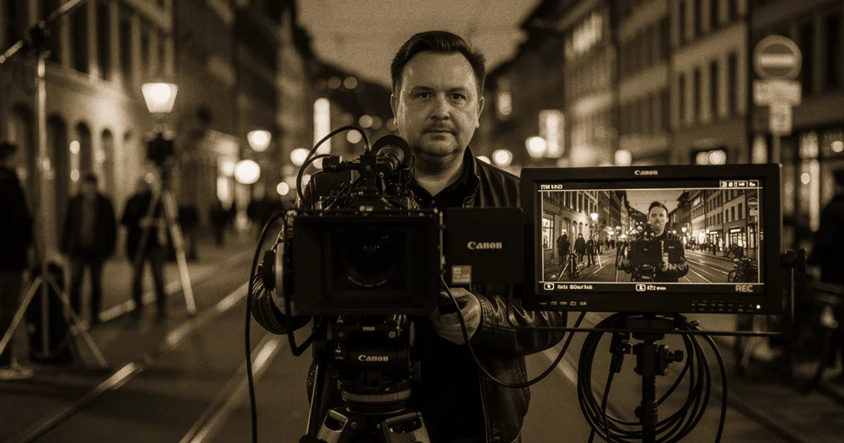 Symbolbild: Filmset in Zürich – Aaron Arens, Schauspieler und Regisseur aus dem «Tatort» Zürich