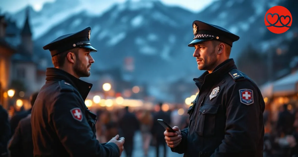 Schweizer Polizisten beim Berufsverbands-Event