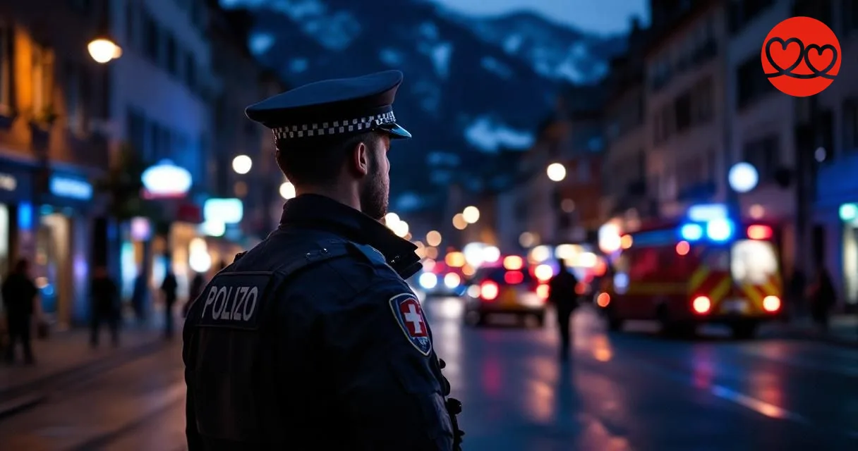 Schweizer Polizist bei Blaulicht-Einsatz