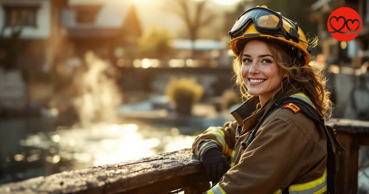 Feuerwehrfrau beim Date Aargau Schweiz