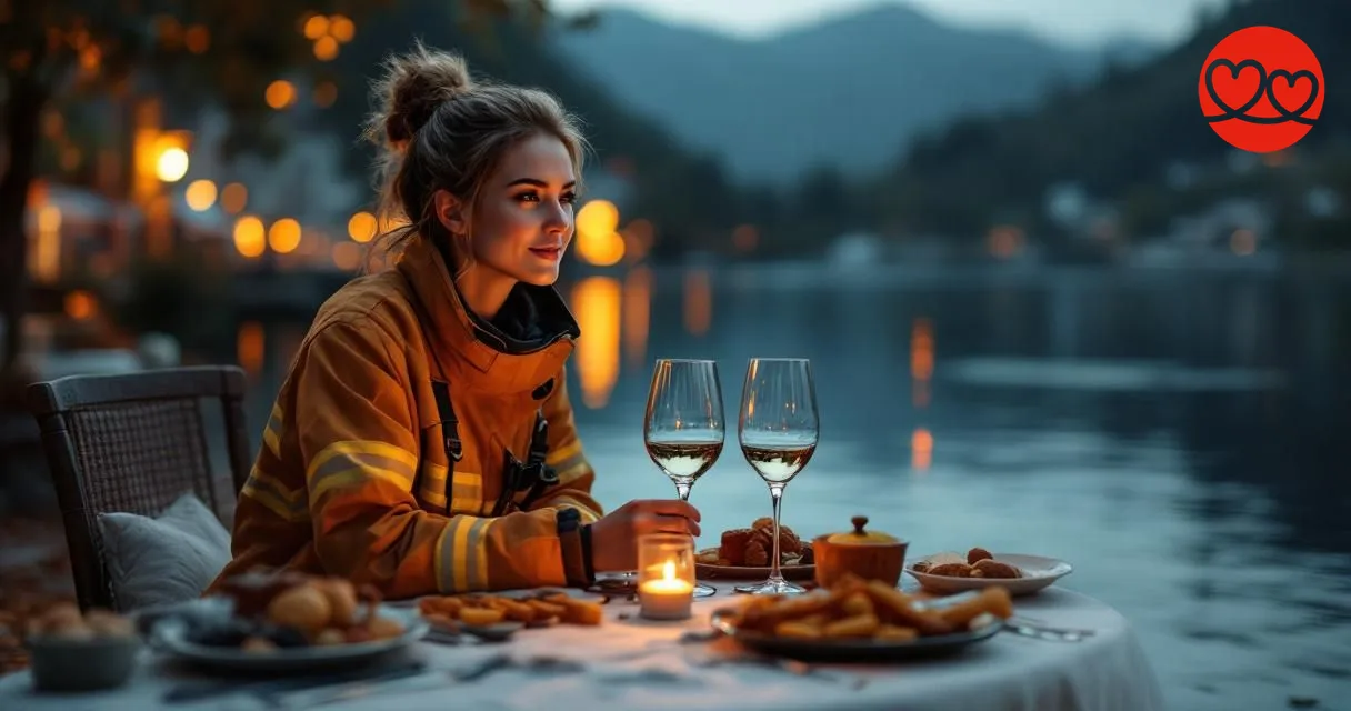 Feuerwehrfrau beim Date Neuenburg Schweiz