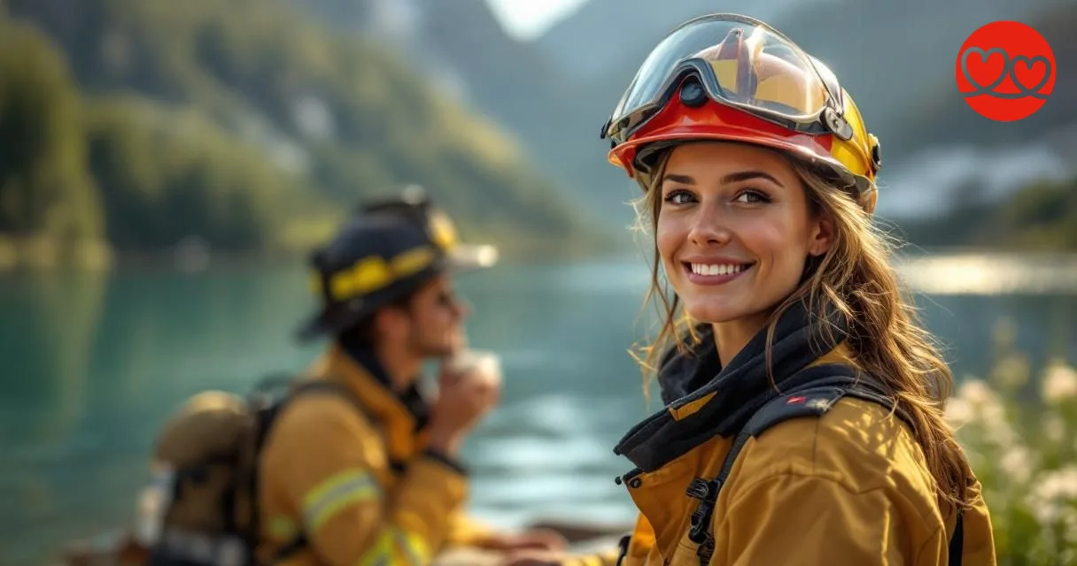 Feuerwehrfrau beim Date Obwalden Schweiz