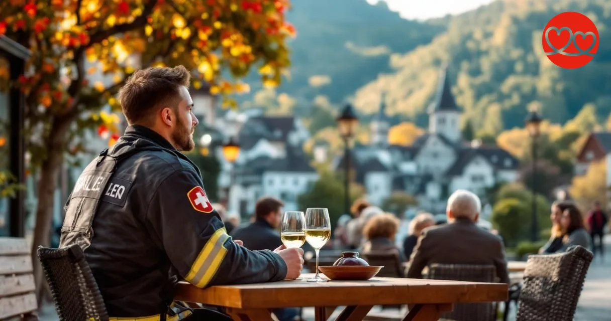 Feuerwehrmann beim Date St. Gallen Schweiz