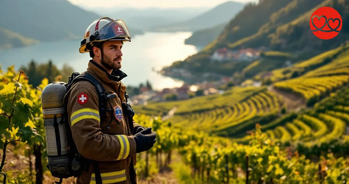 Feuerwehrmann beim Date Waadt Schweiz