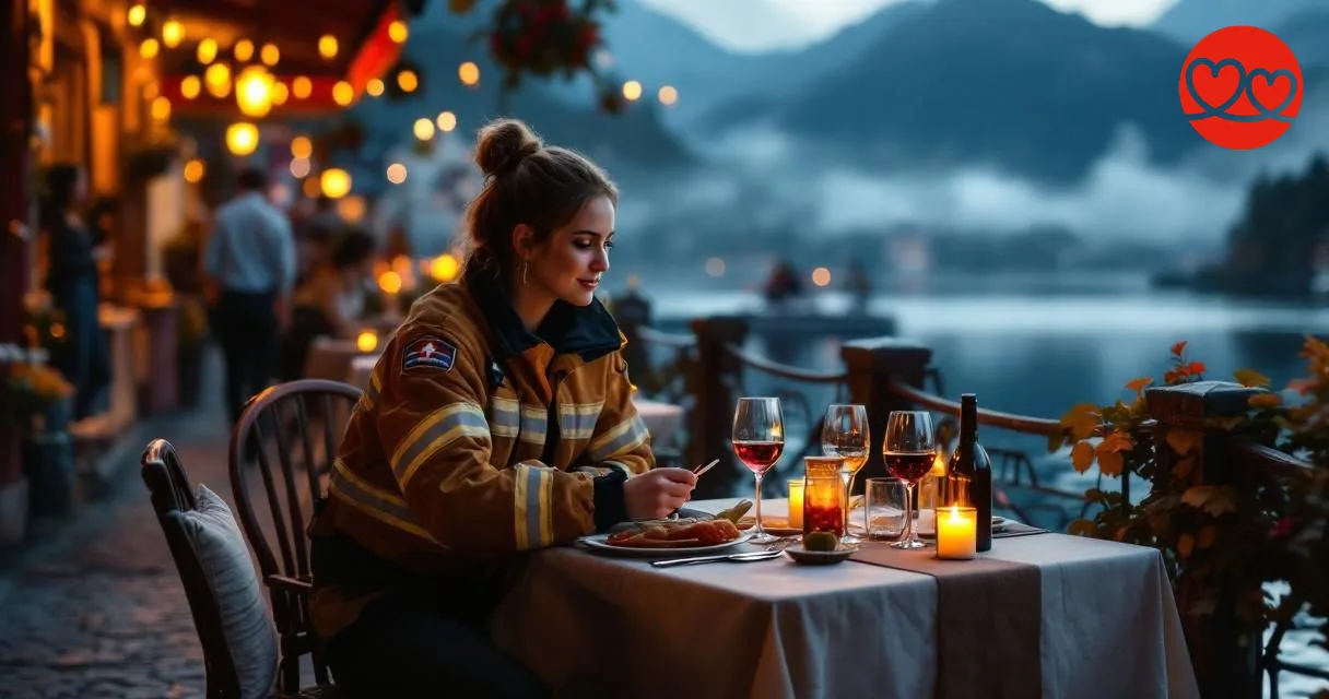 Feuerwehrfrau beim Date Zug Schweiz