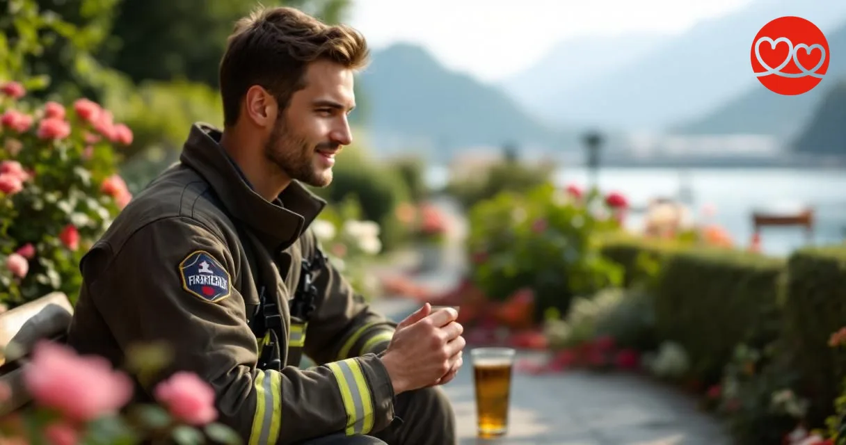 Feuerwehrmann beim Date Zürich Kanton Schweiz